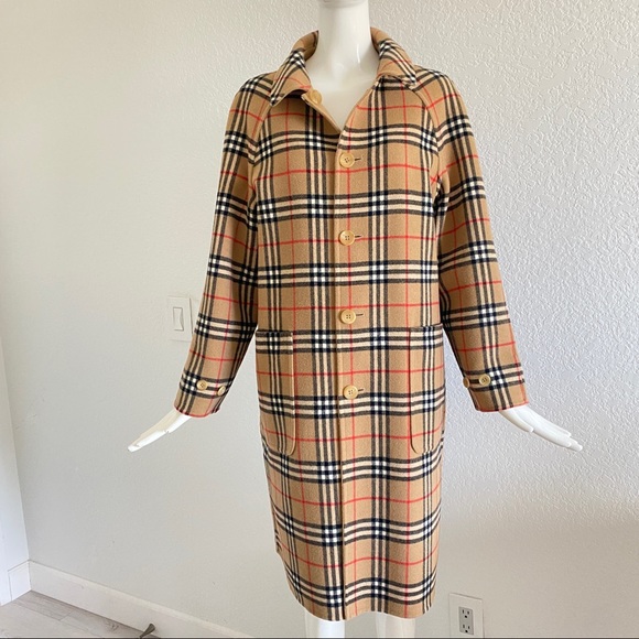 Burberry Jackets & Blazers - Burberry reversible camel check wool coat